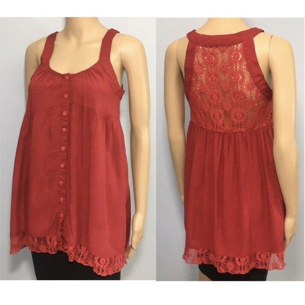 Olsenboye Peasant Tank Top Juniors Size Small Lace